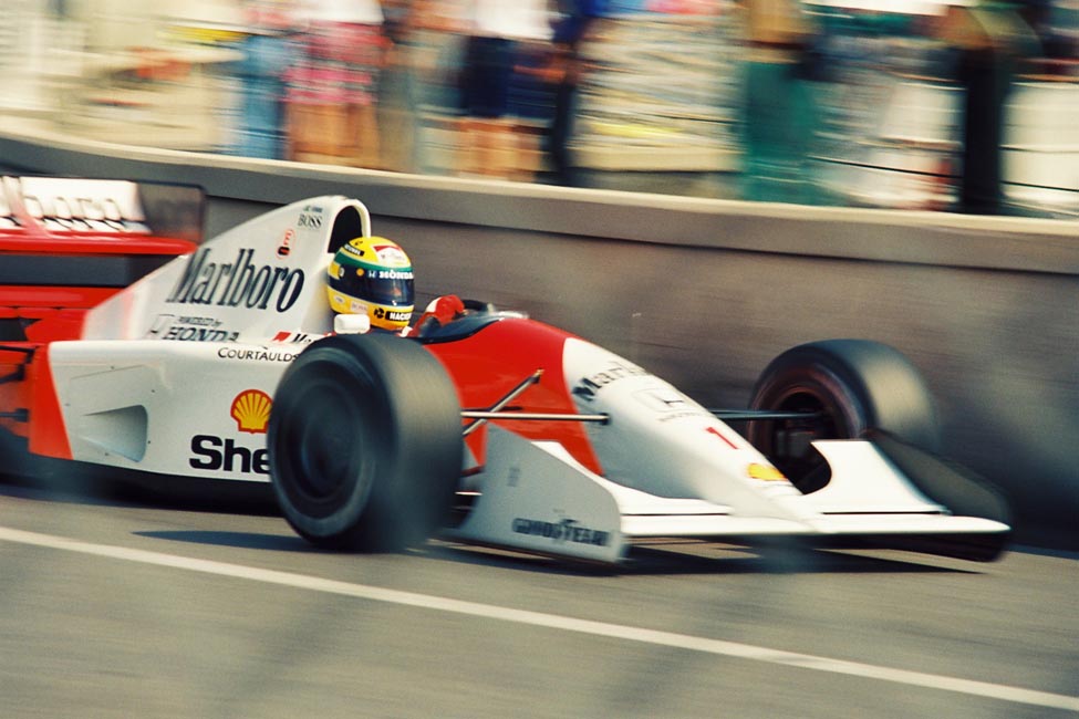 Senna com o McLaren no Mónaco