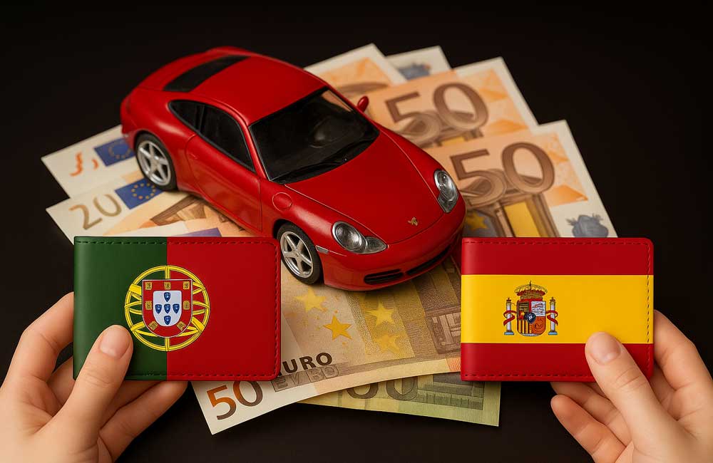 custo para ter carro em Portugal e Espanha